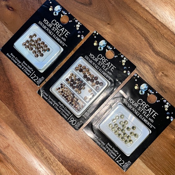 Swarovski | 3 Pack HotFix Crystals in Colorado Topaz Smoked Topaz & Jonquil - Picture 10 of 15